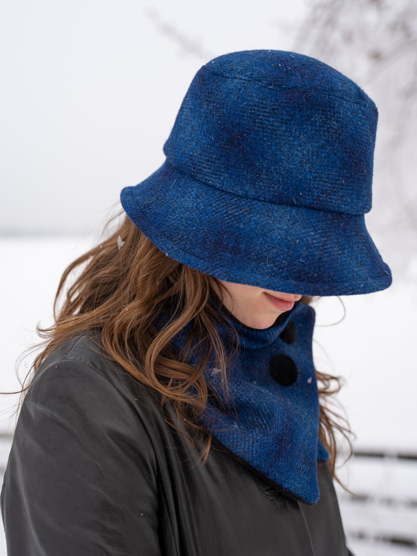 Harris Tweed® Bucket Hat - Blue Nights