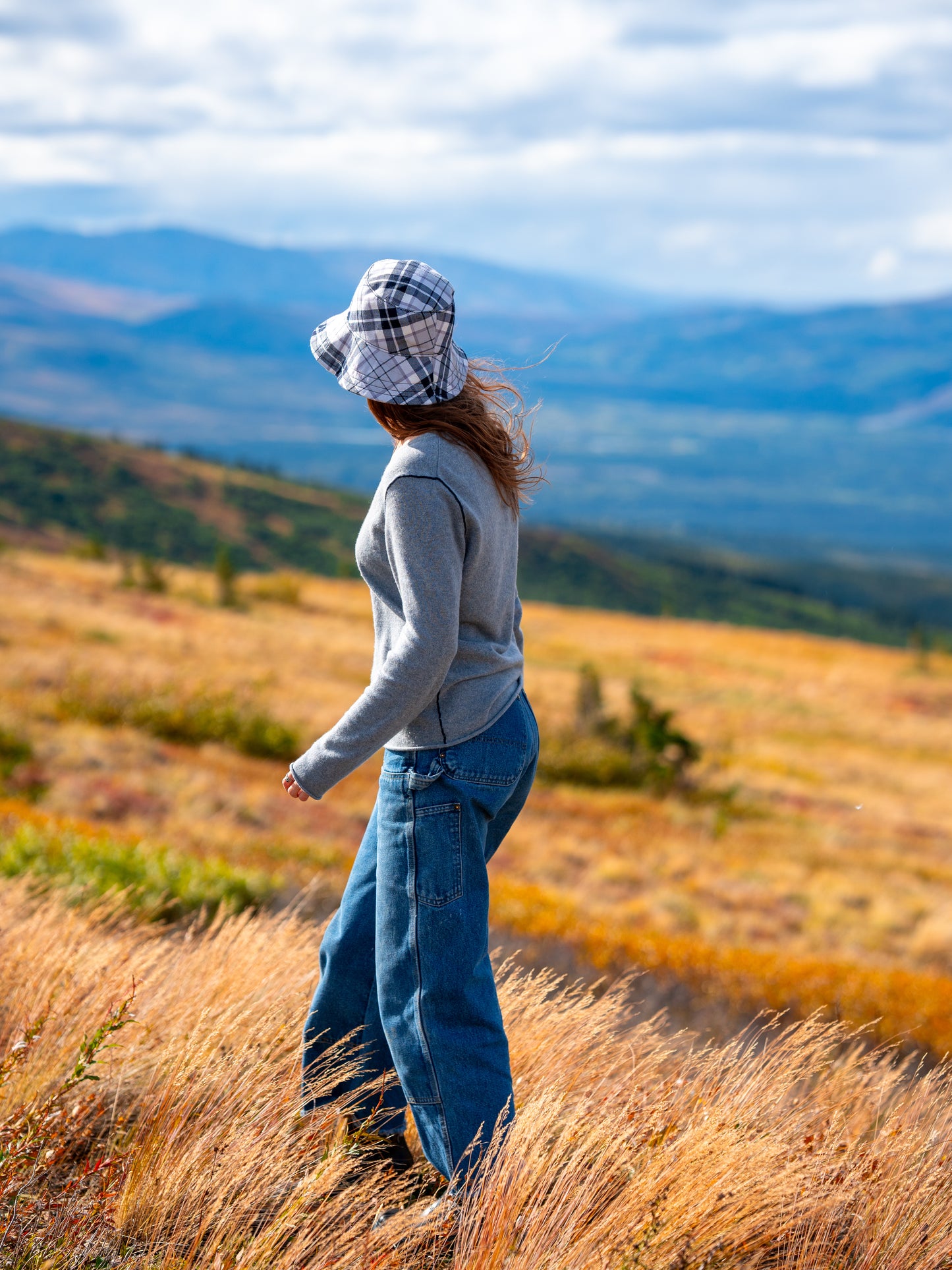 Arctic BlueBerry Tartan Bucket Hat