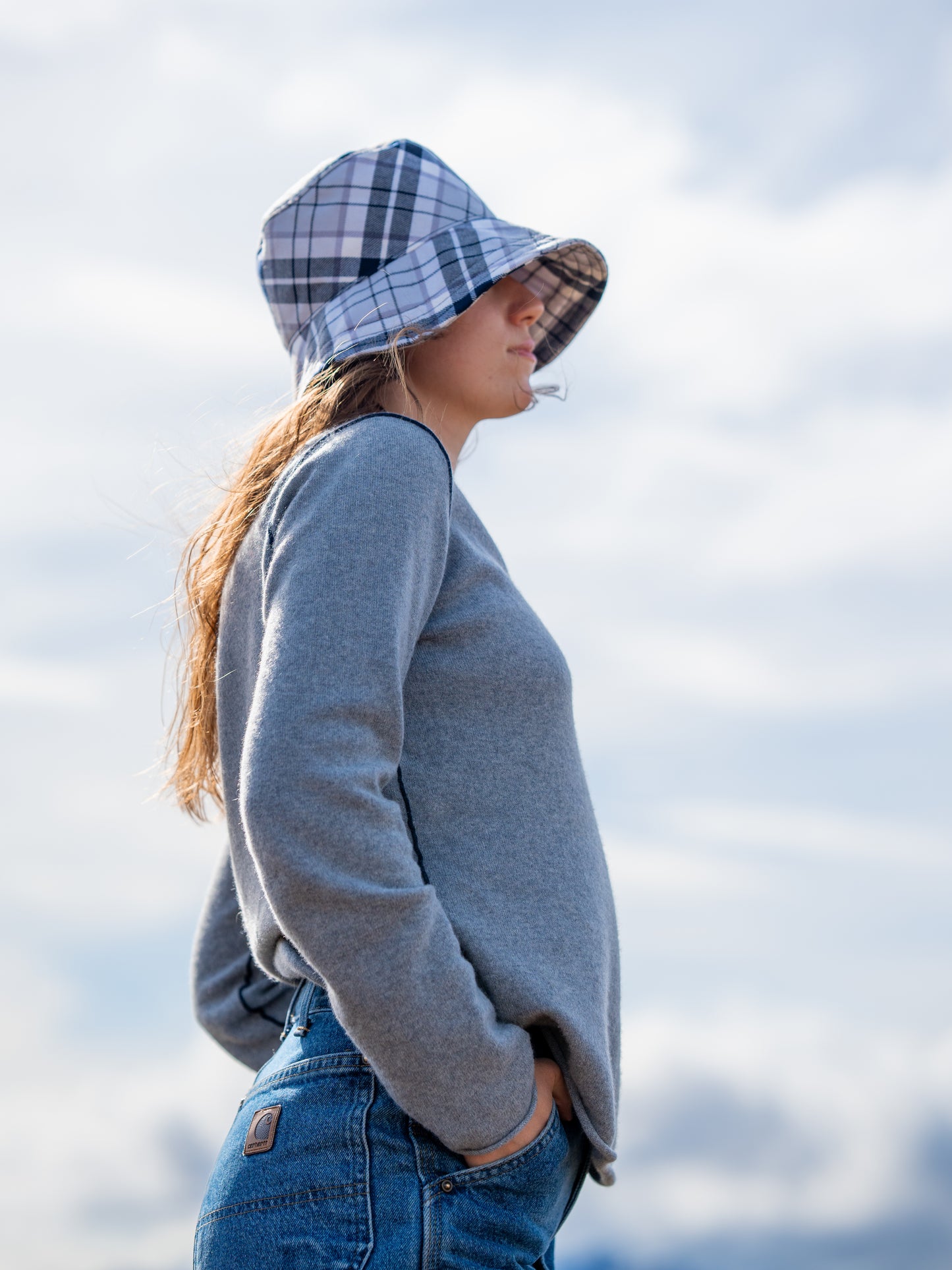 Arctic BlueBerry Tartan Bucket Hat