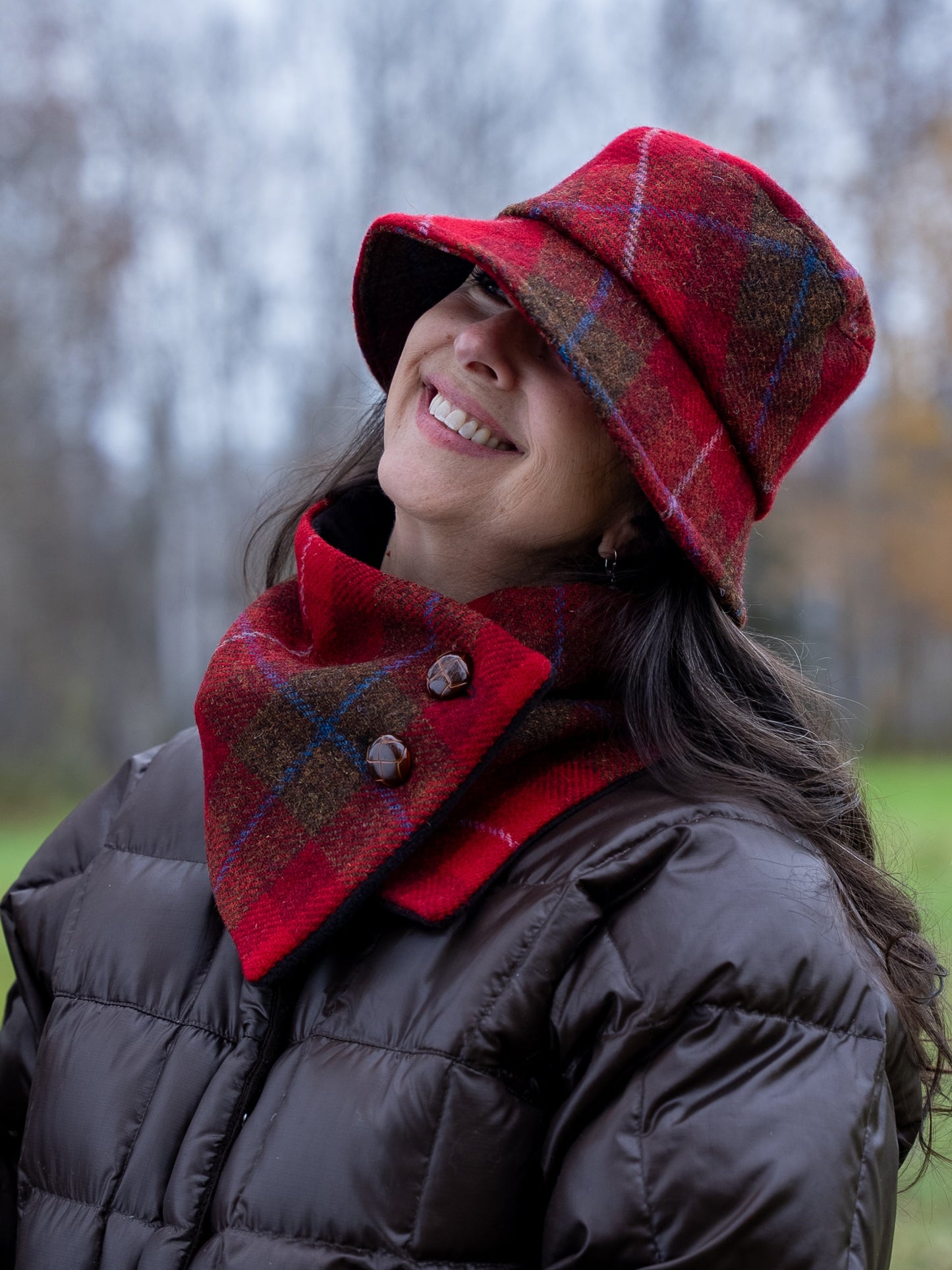Harris Tweed® Neck Warmer - Cranberry Ridge