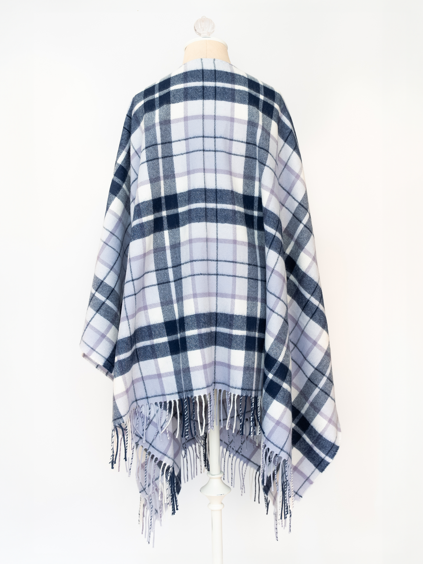 Arctic BlueBerry Tartan Serape