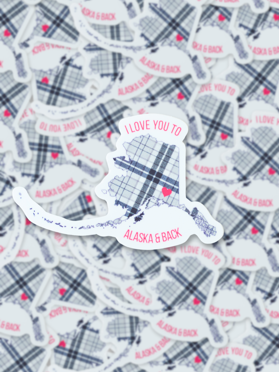 Arctic BlueBerry Tartan Sticker