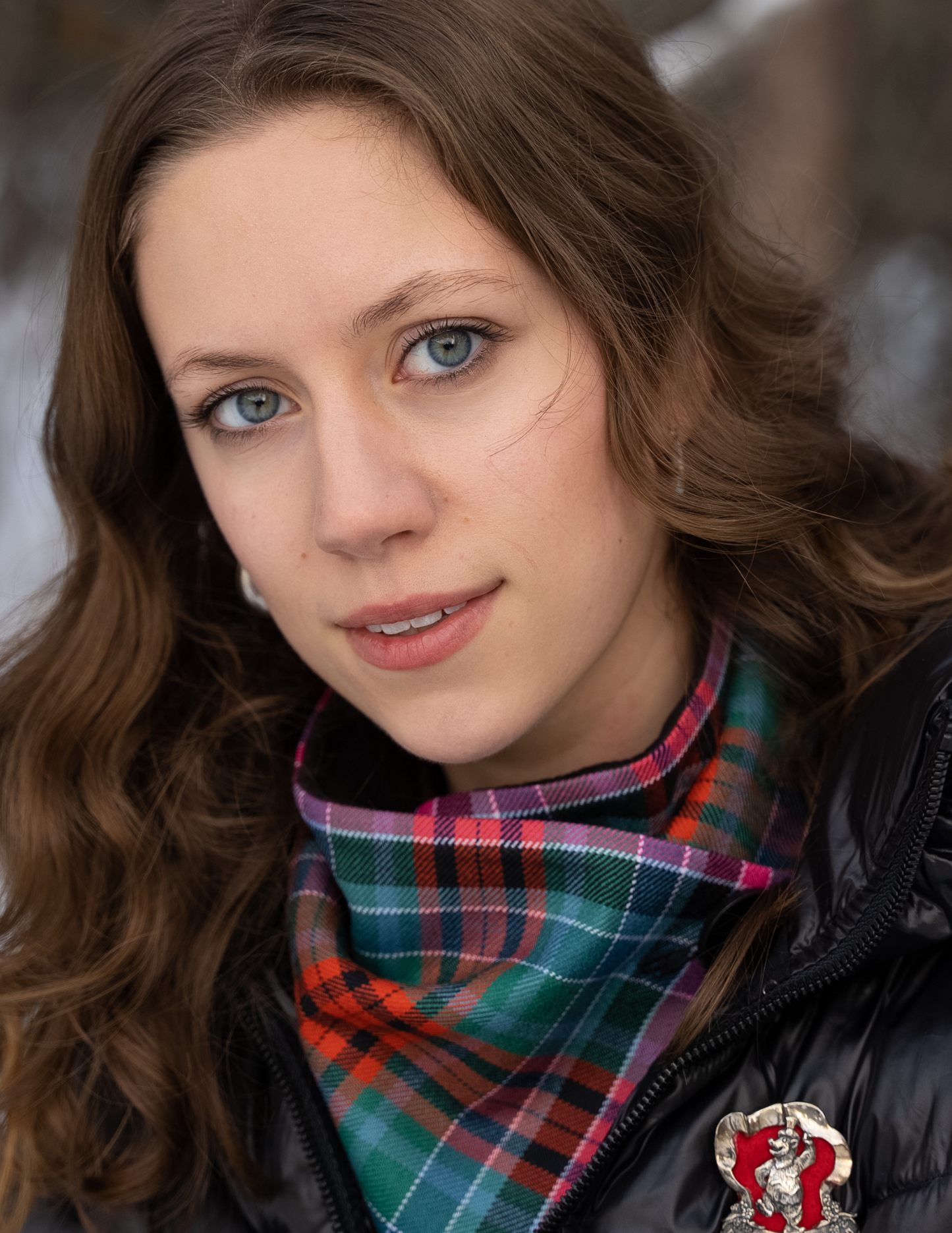 Ancient Red Gordon Tartan Neck Warmer Scarf