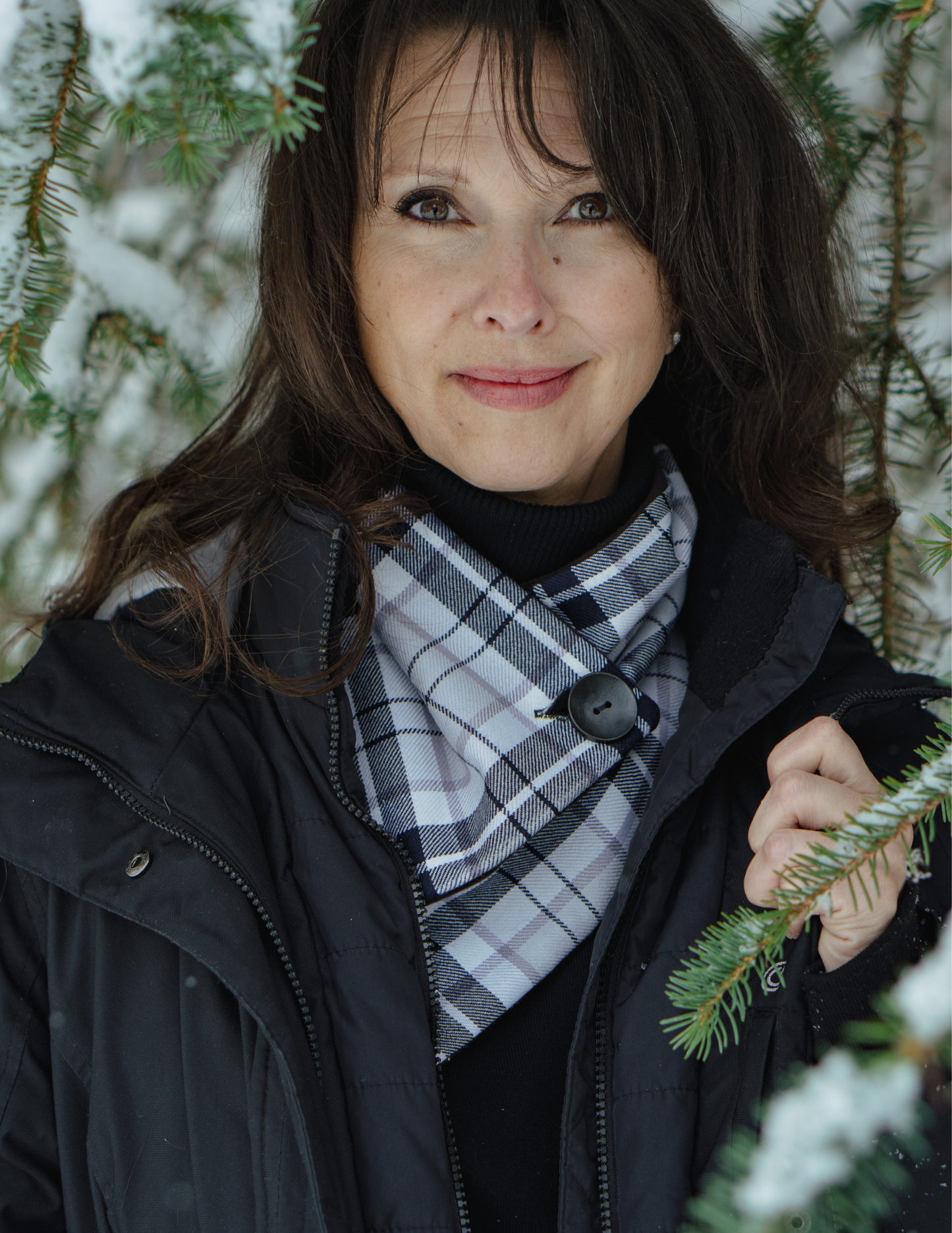 Arctic BlueBerry Tartan Neck Warmer Scarf