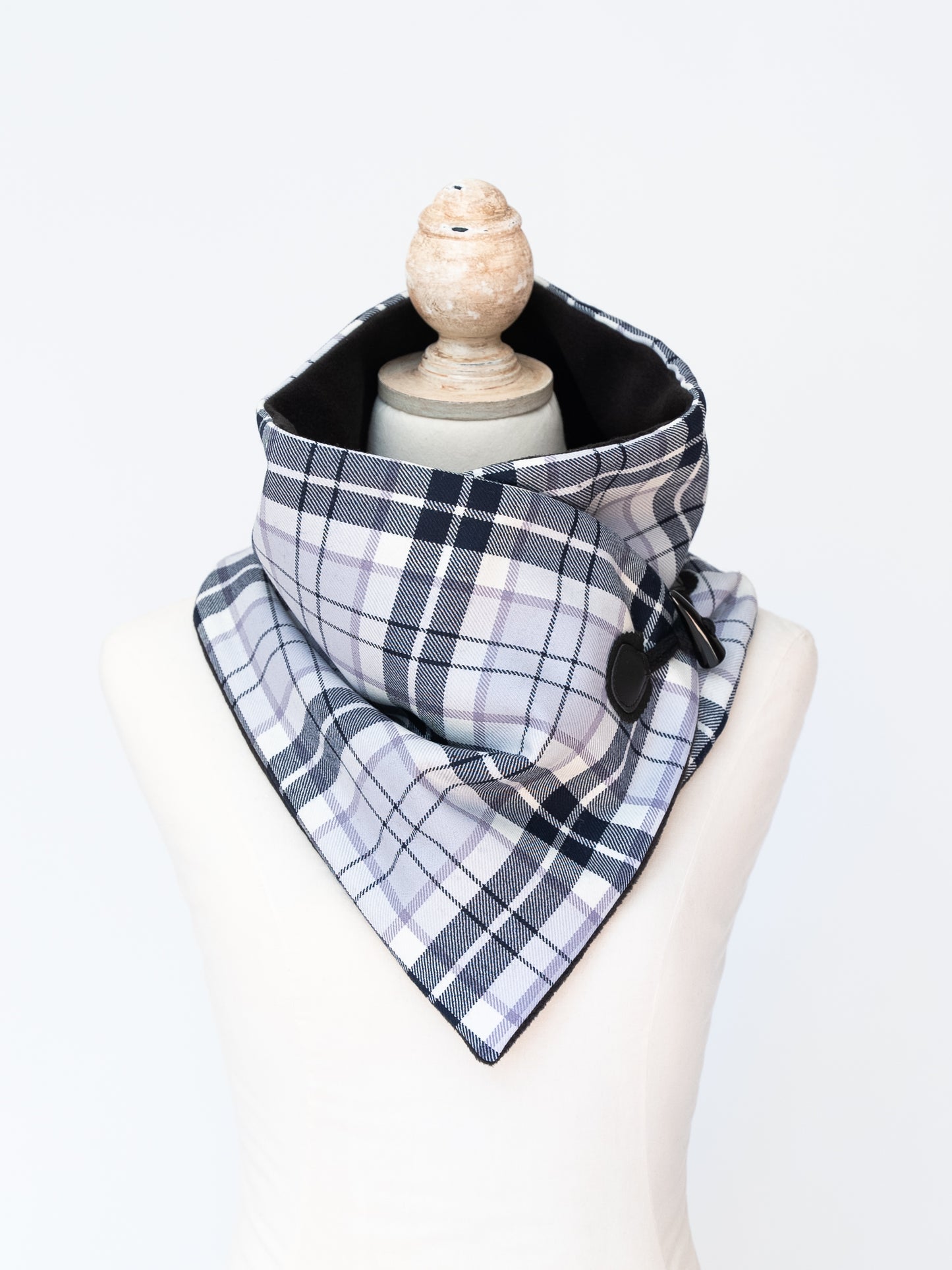 Arctic BlueBerry Tartan Cowl Neck Warmer