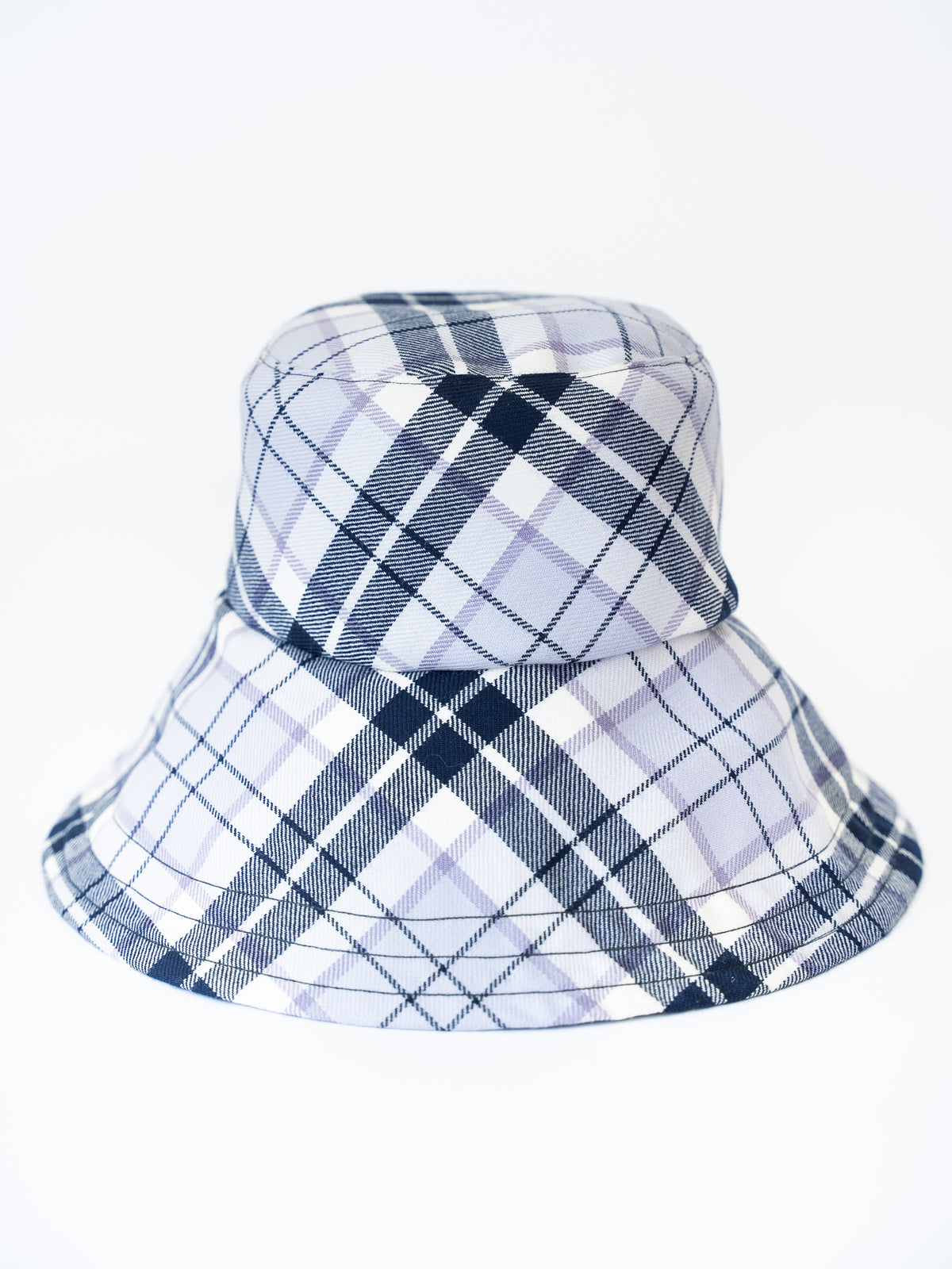 ? New Plaid Bucket Hat Arctic BlueBerry Tartan Bucket Hat – Tartan Chickadee® main image 2