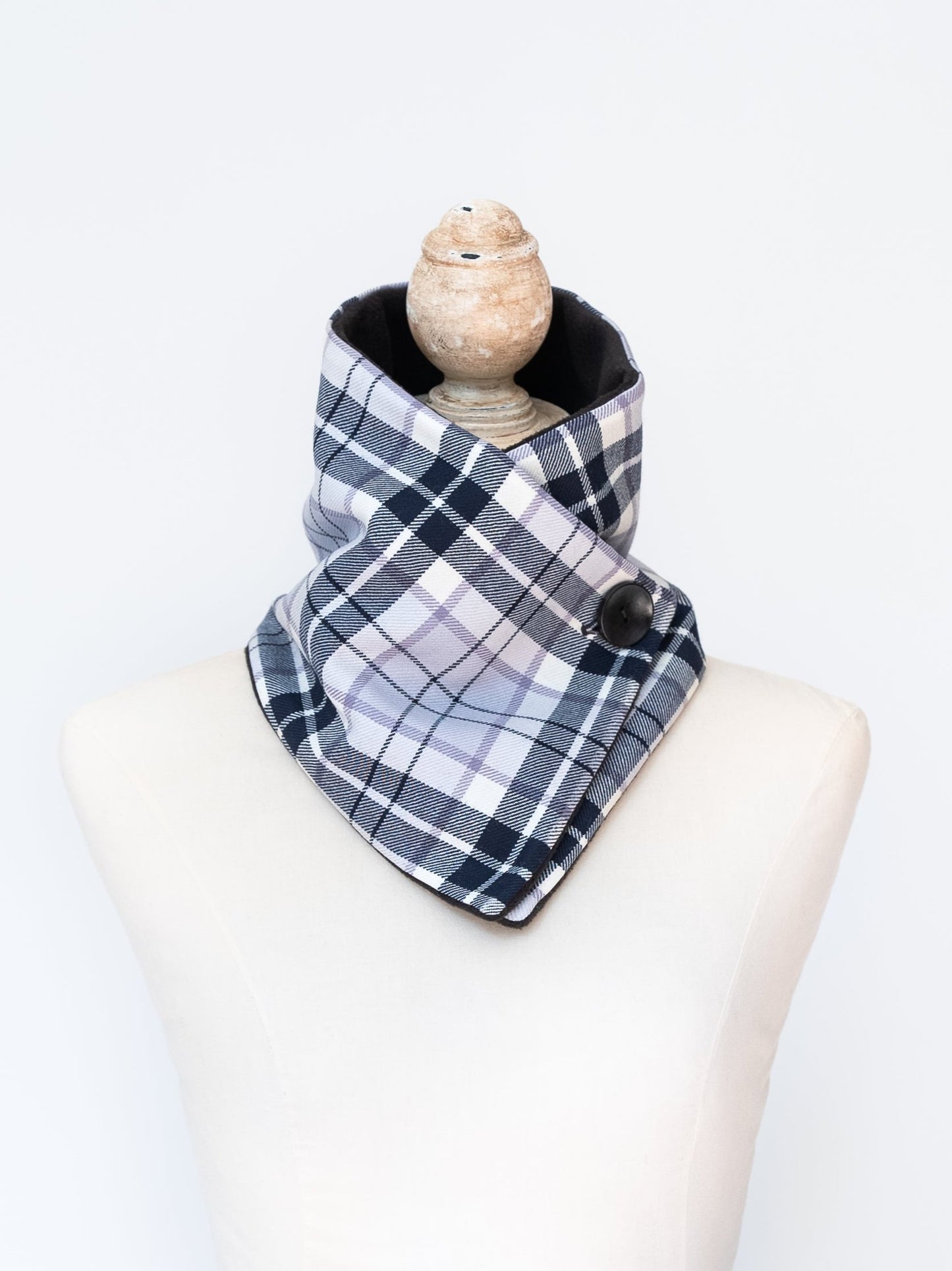 Arctic BlueBerry Tartan Neck Warmer Scarf