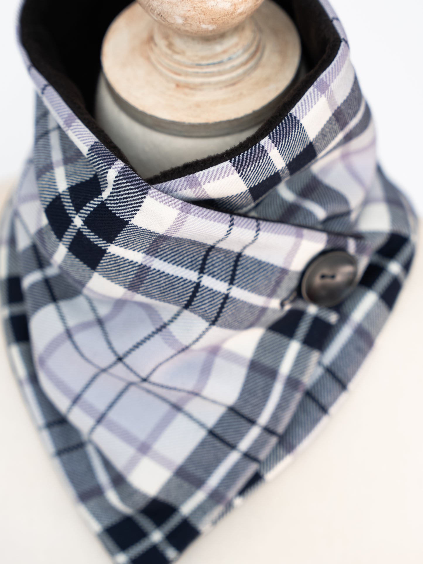 Arctic BlueBerry Tartan Neck Warmer Scarf