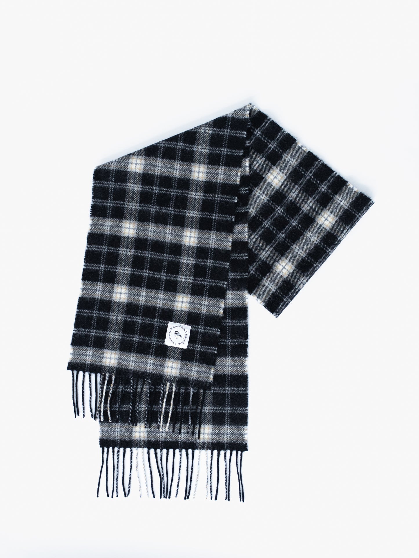 Black-Capped Chickadee Tartan Scarf