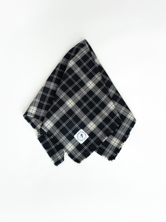 Black-Capped Chickadee Tartan Bandana
