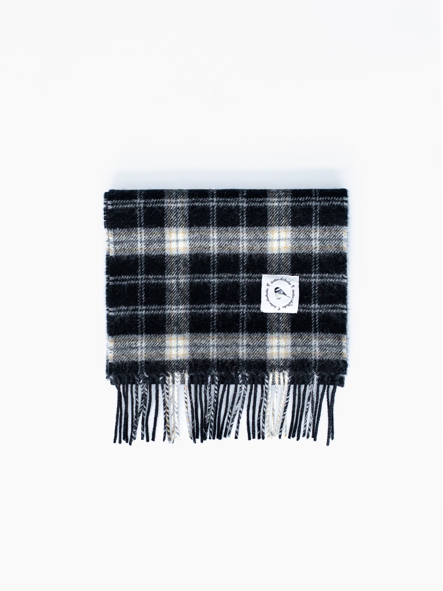 Black-Capped Chickadee Tartan Scarf