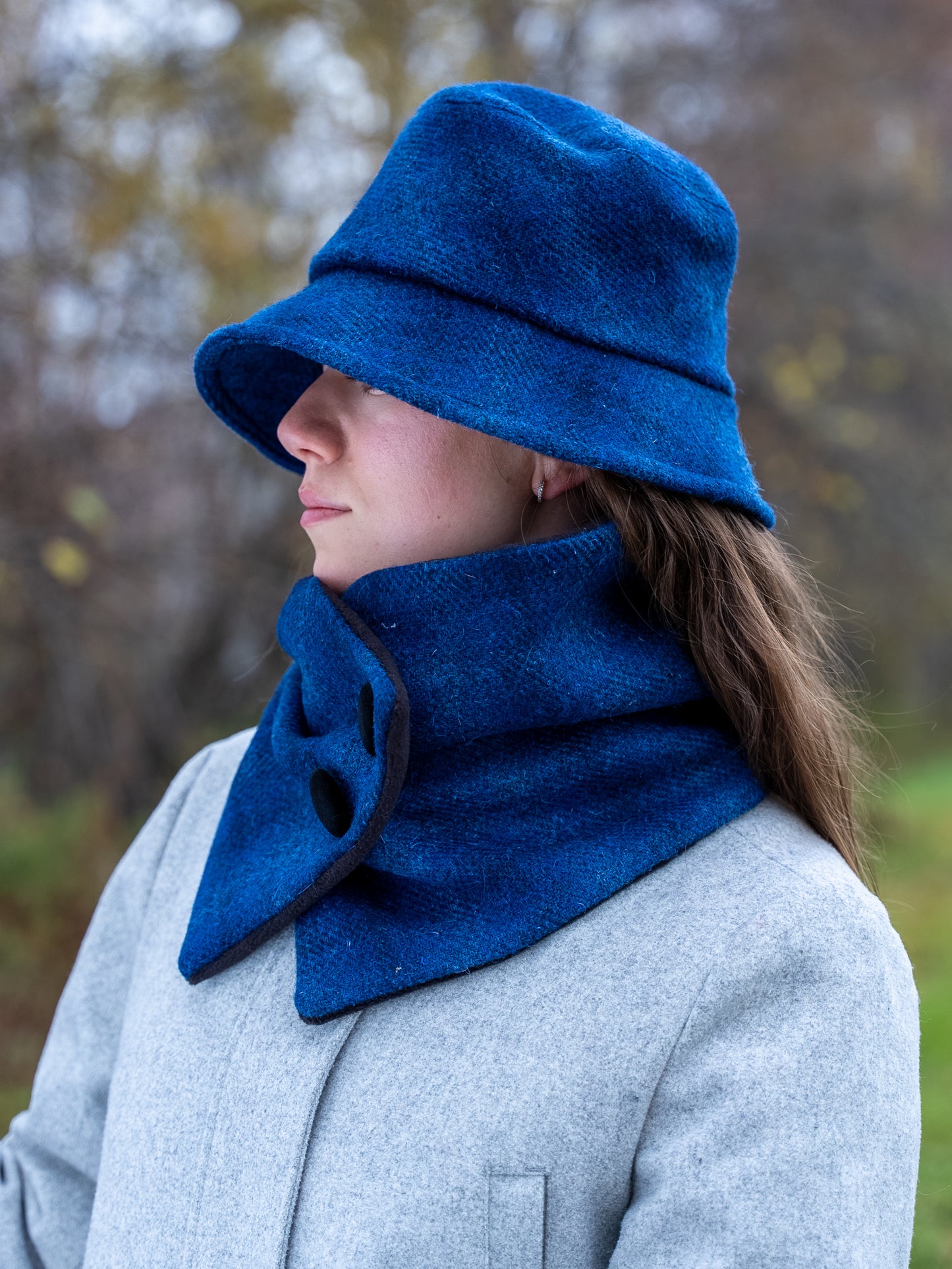 Harris Tweed® Bucket Hat - Blue Nights