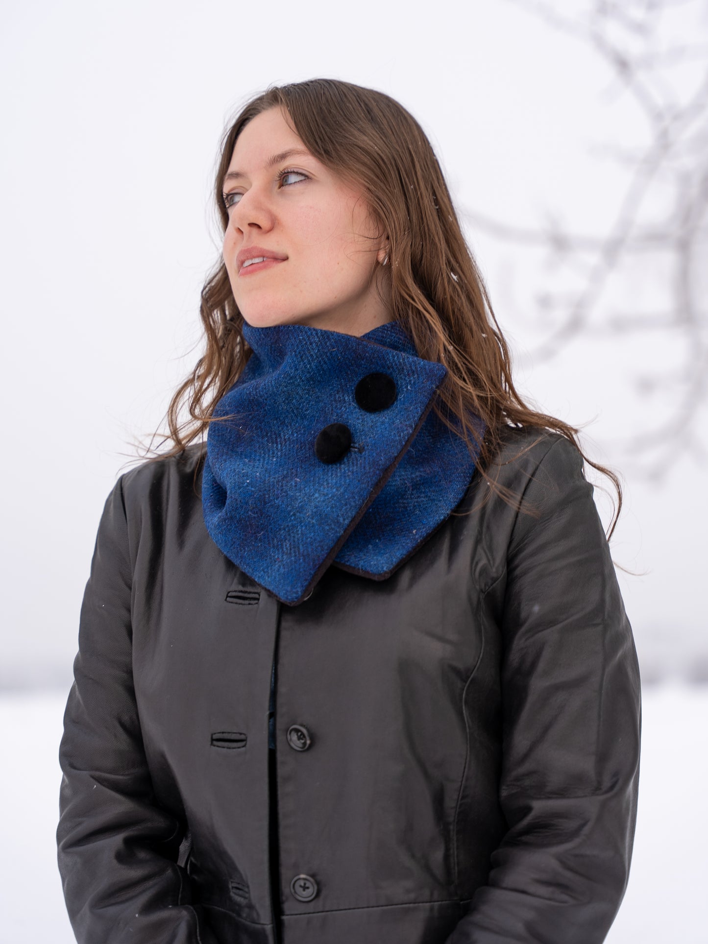 Harris Tweed® Neck Warmer - Blue Nights