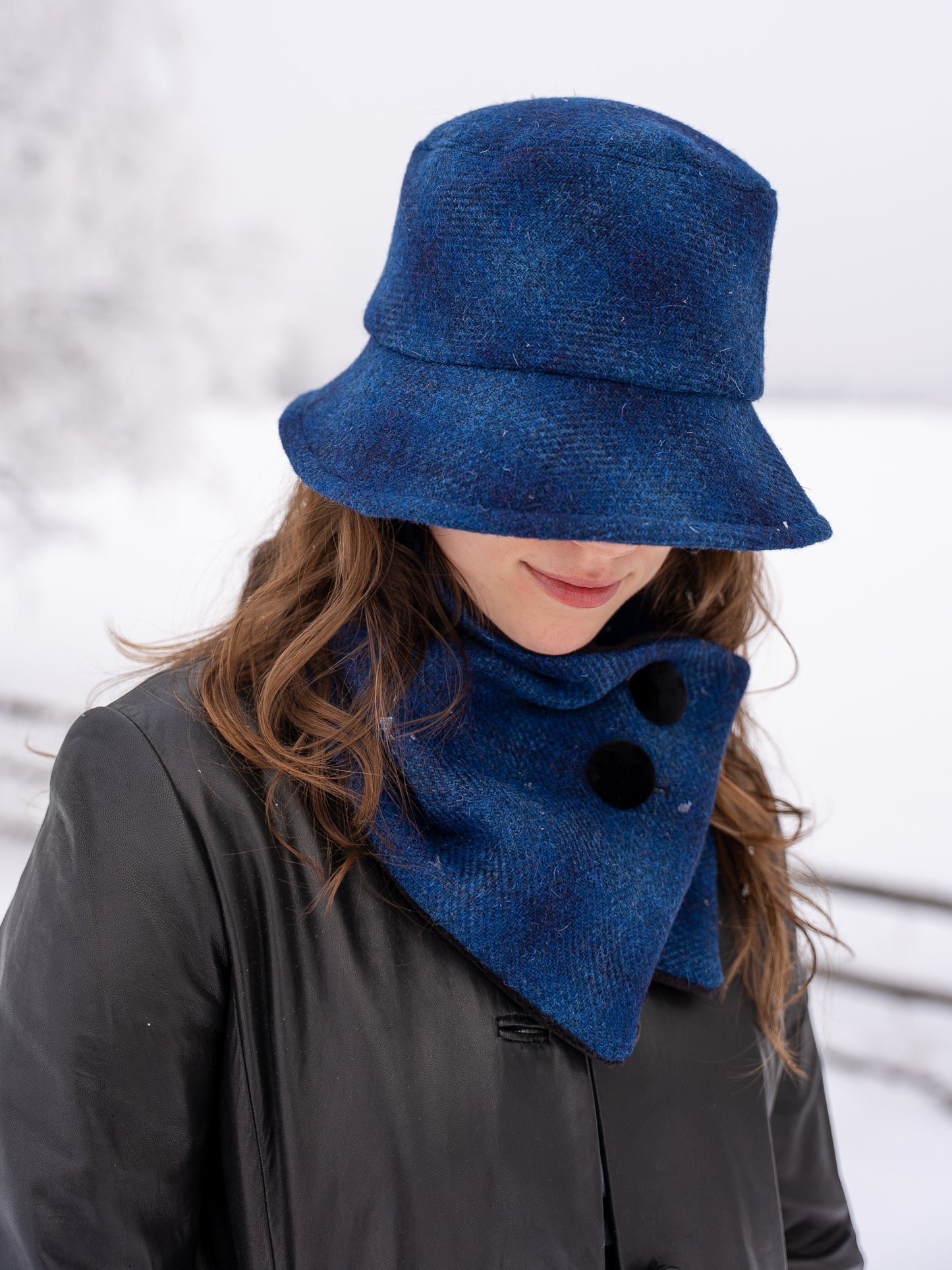 Harris Tweed® Bucket Hat - Blue Nights