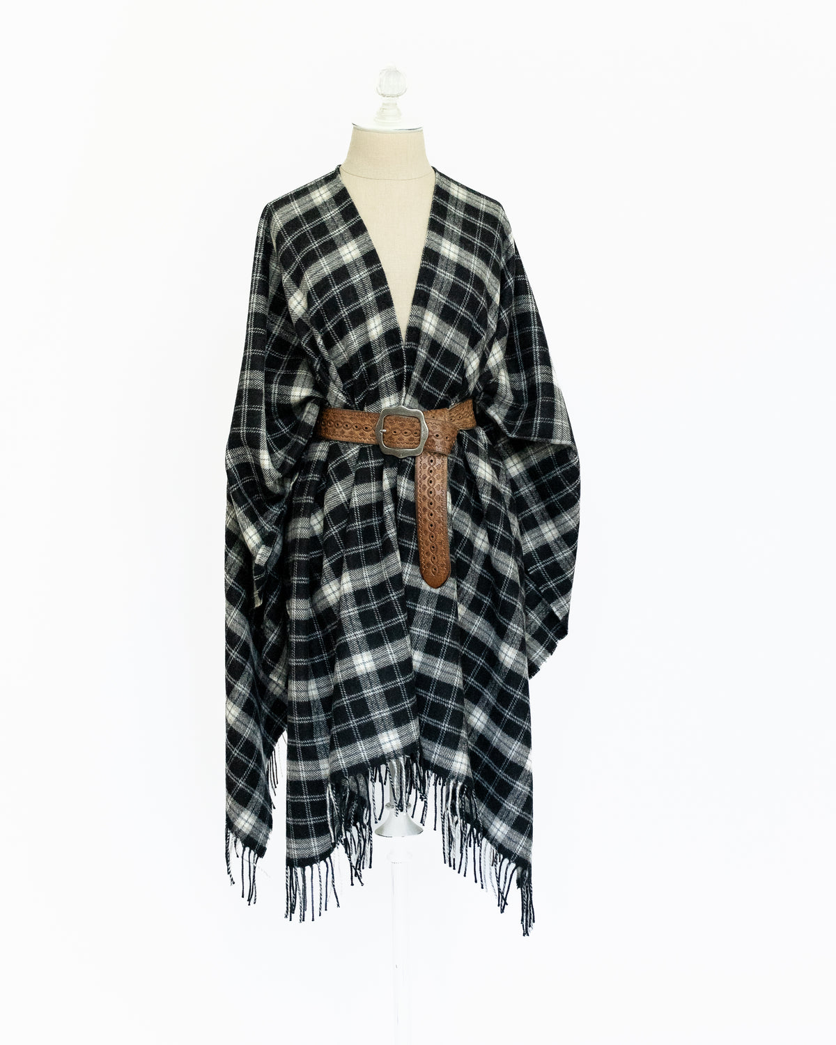 Black-Capped Chickadee Tartan Serape