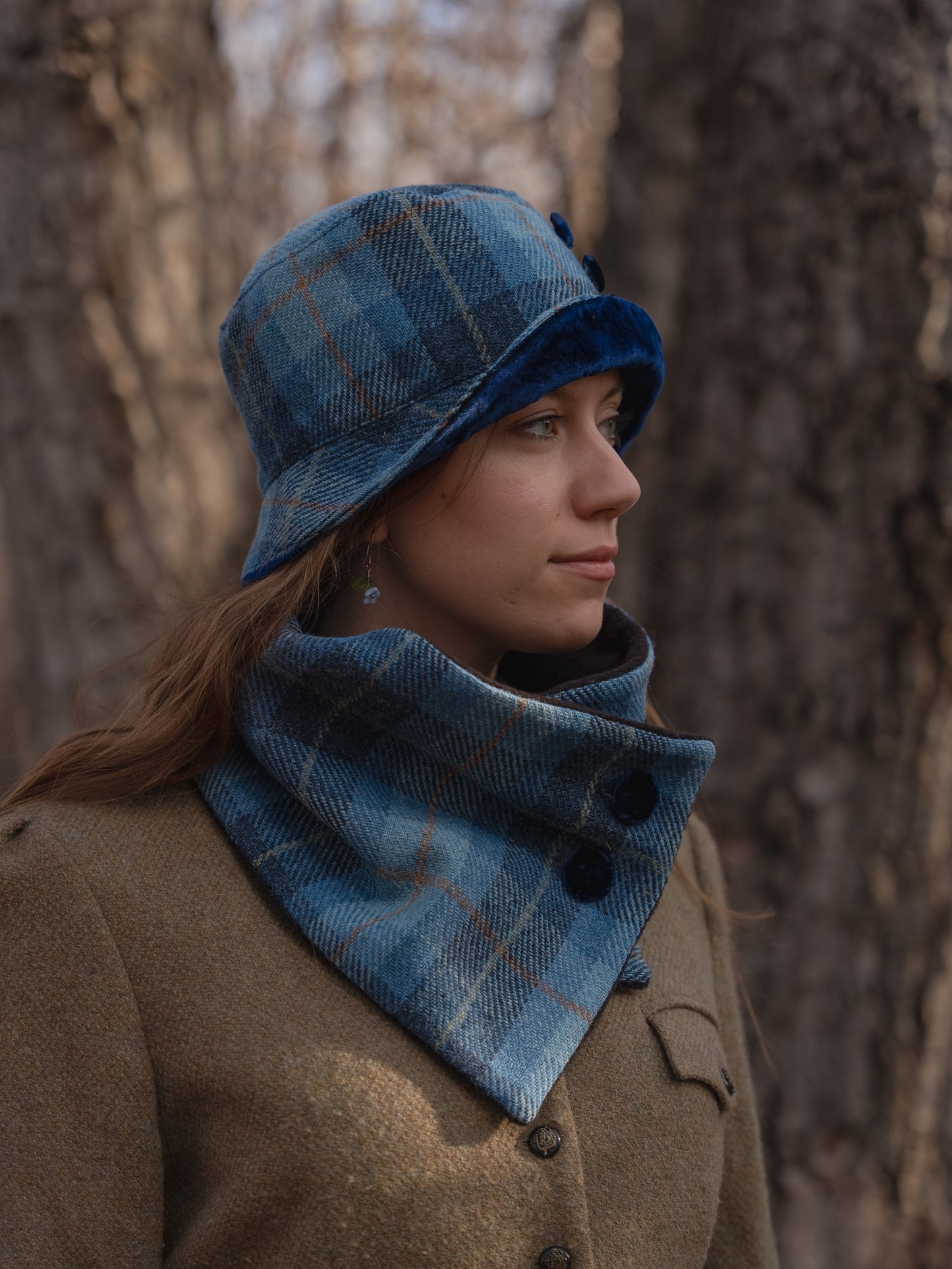 Harris Tweed®  Blue Neck Warmer