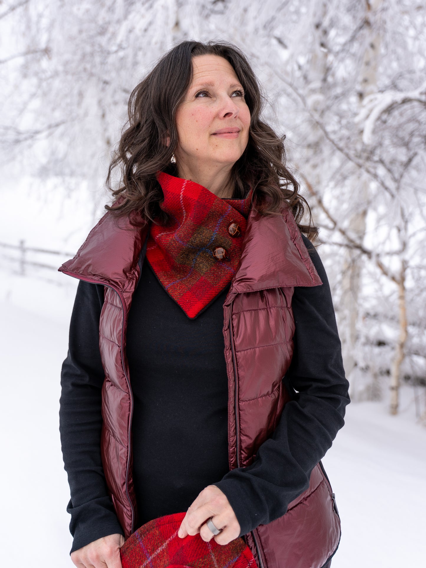 Harris Tweed® Neck Warmer - Cranberry Ridge