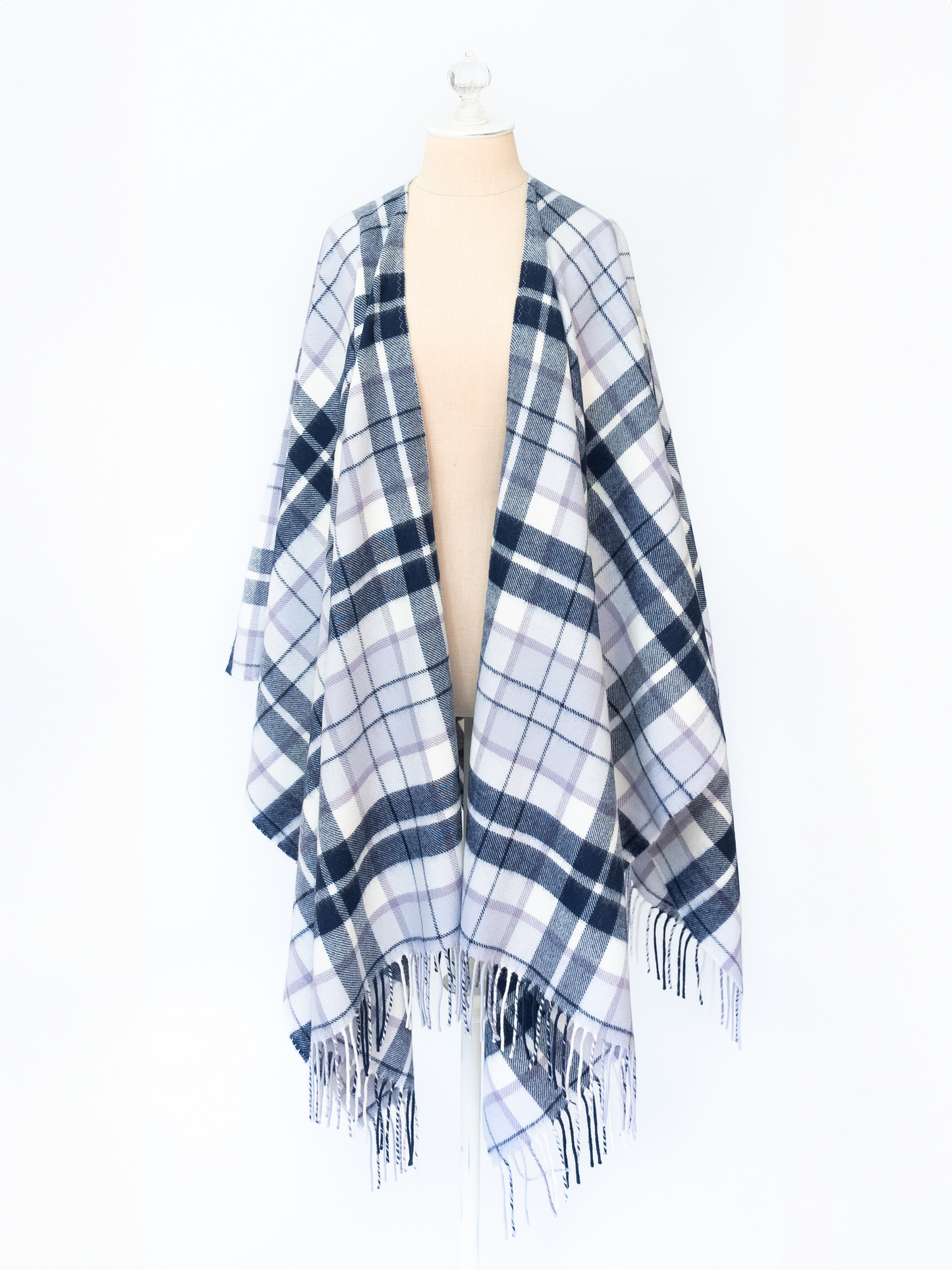 Arctic BlueBerry Tartan Serape